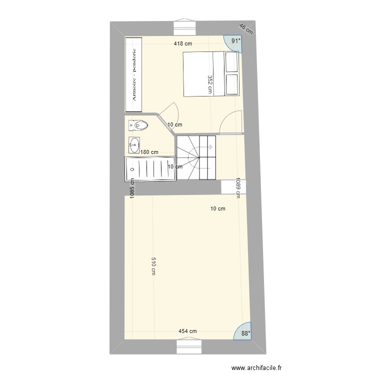 JEANMOULIN   ETAGE 1 PROJET. Plan de 0 pièce et 0 m2