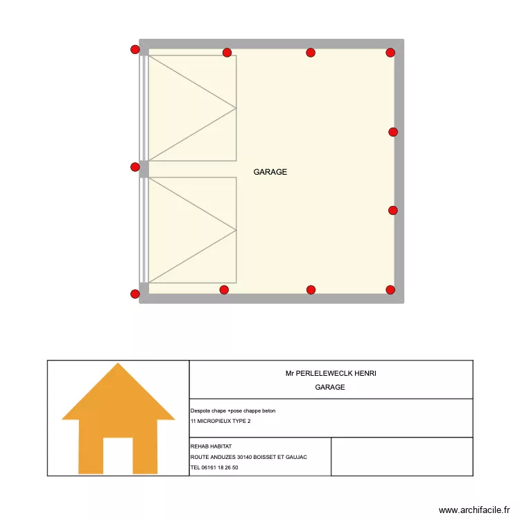GARAGE PERKLELEWELSK HENRI. Plan de 1 et 31 m² GARAGE PERKLELEWELSK HENRI. Plan de 1 et 31 m²