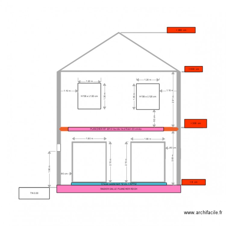 façade AV Oznur GROS OEUVRE 100915. Plan de 0 pièce et 0 m2