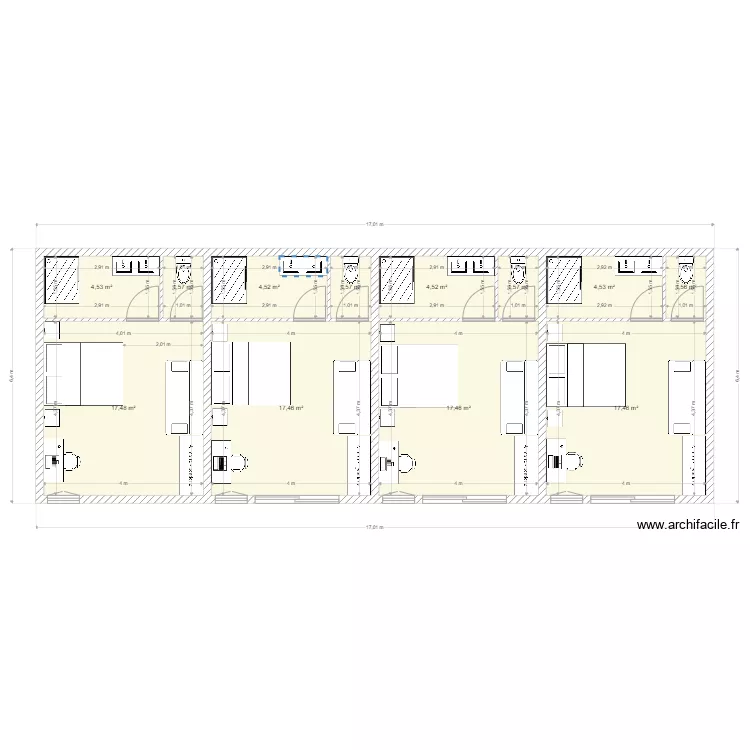 Chambre. Plan de 