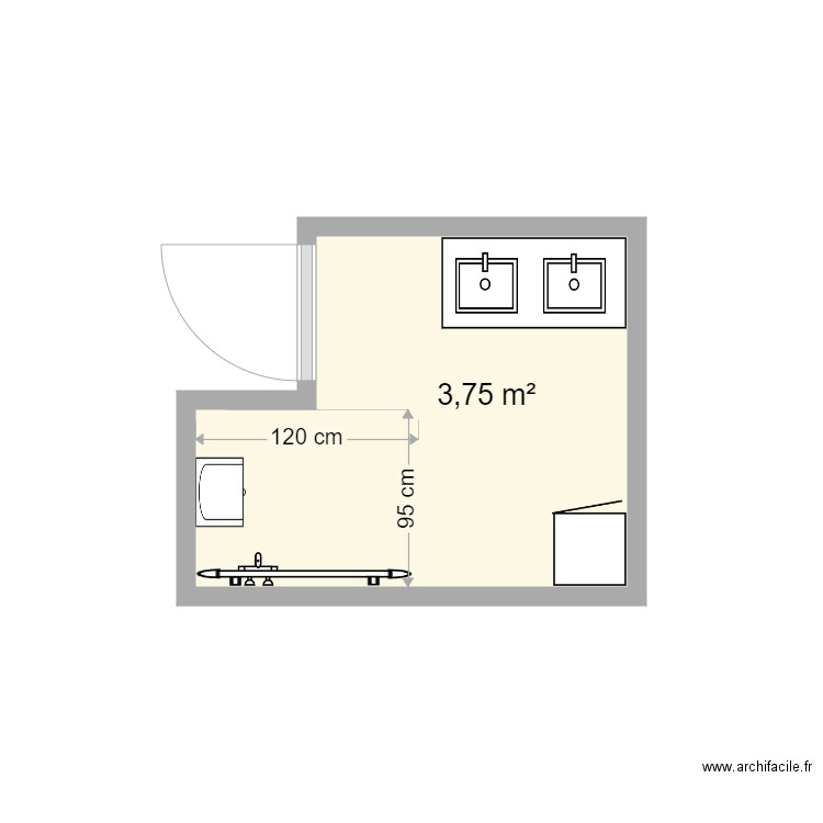 Garnier SDB projet. Plan de 0 pièce et 0 m2