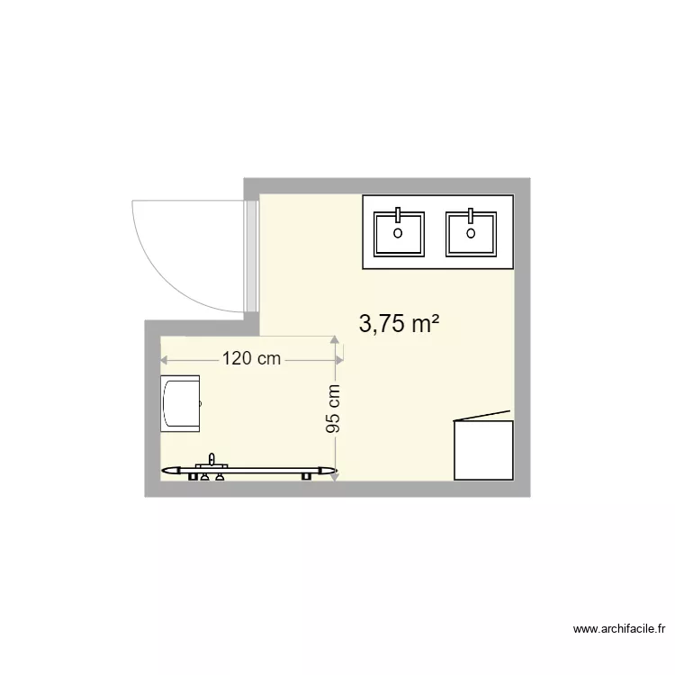 Garnier SDB projet. Plan de 