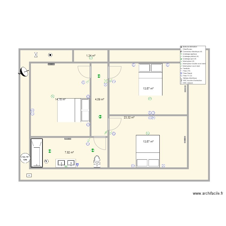 la reole thomas etage prise app2. Plan de 0 pièce et 0 m2