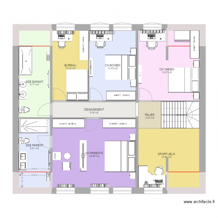 ETAGE. Plan de 0 pièce et 0 m2