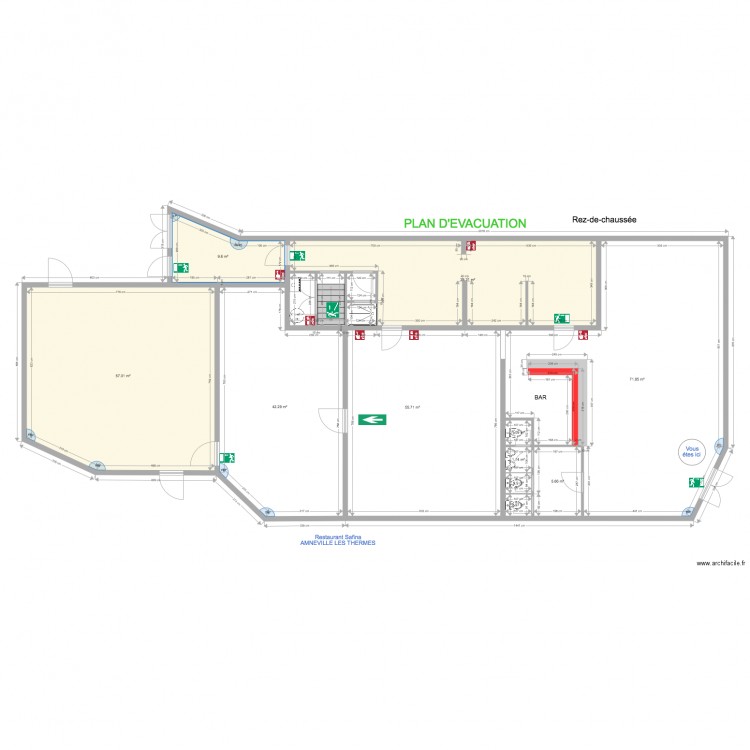 restaurant veranda. Plan de 0 pièce et 0 m2