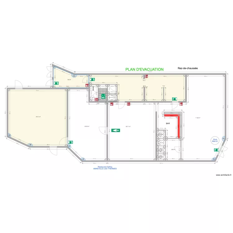restaurant veranda. Plan de 