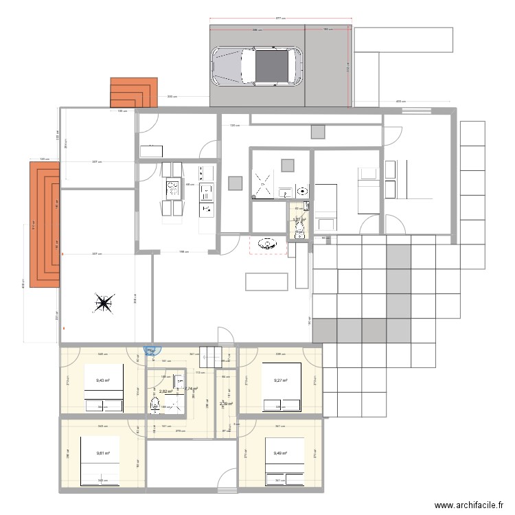 SJL 2023_Extension. Plan de 8 pièces et 52 m2