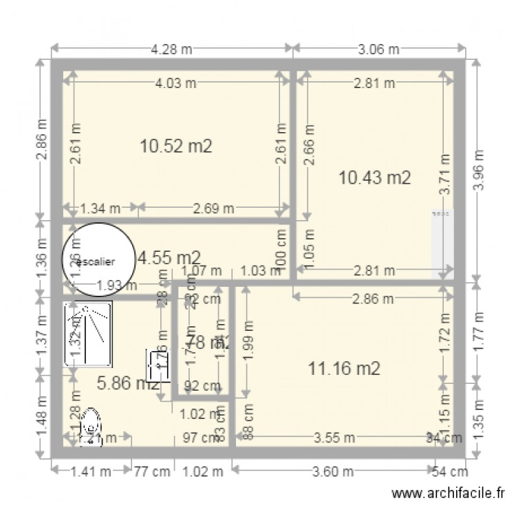 1ER ETAGE RIS projet 2. Plan de 0 pièce et 0 m2