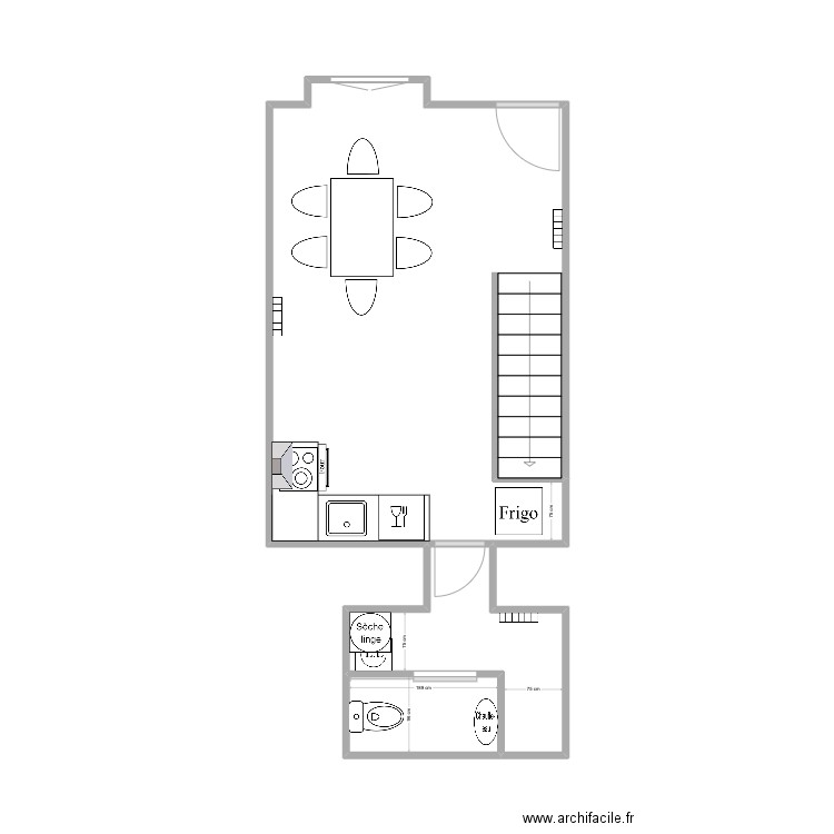 CULIN APPART RDC. Plan de 0 pièce et 0 m2