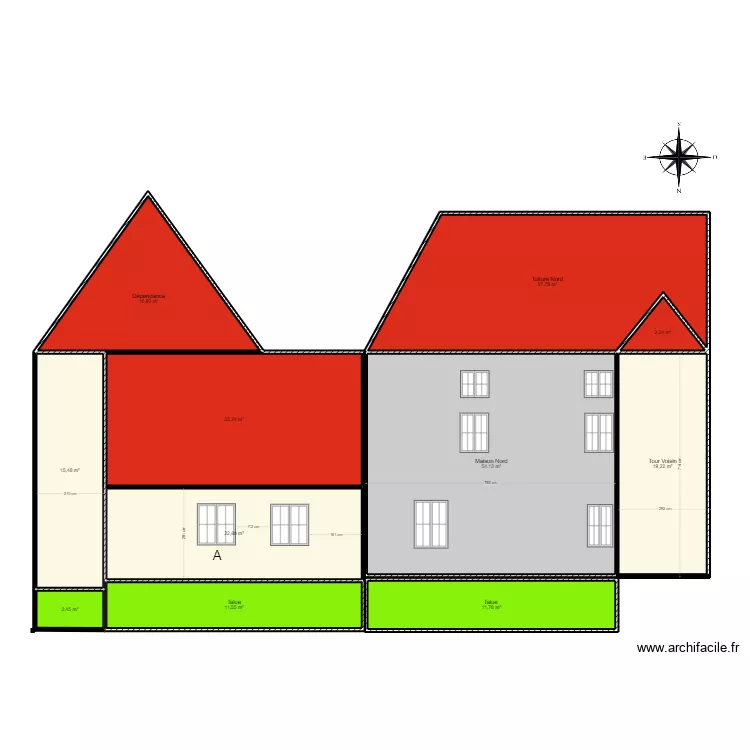 Plan Fa&ccedil;ade Nord DP 4 . Plan de 
