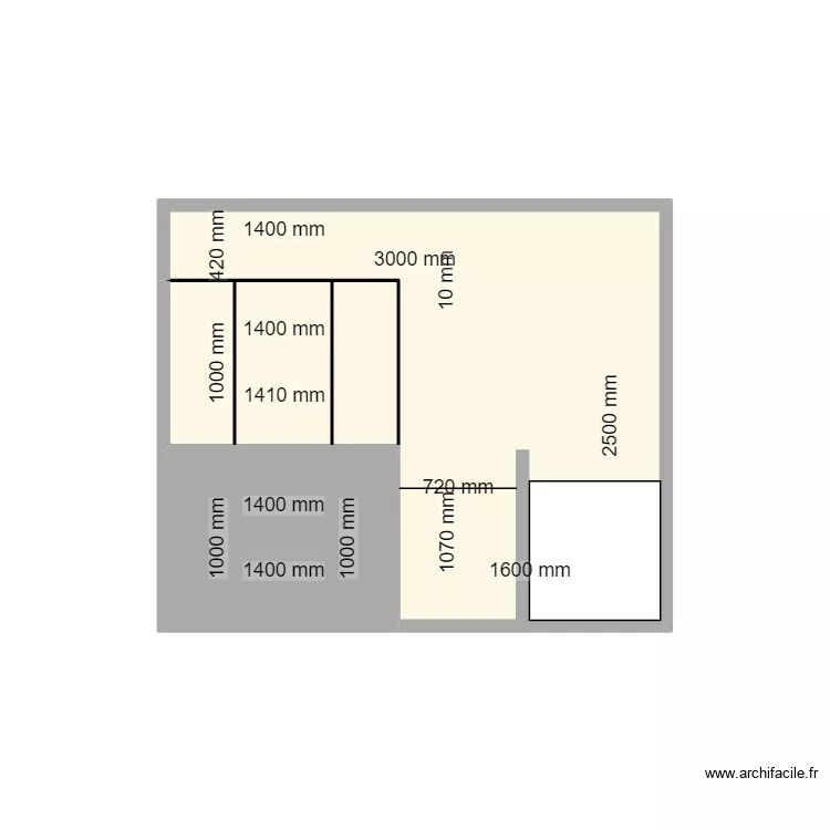 verri&egrave;re sdb. Plan de 