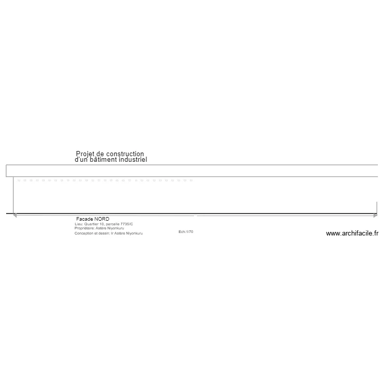 facade nord. Plan de 