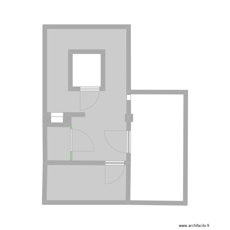 Local Poubelle 2022 nouvelle porte. Plan de 5 pièces et 27 m2