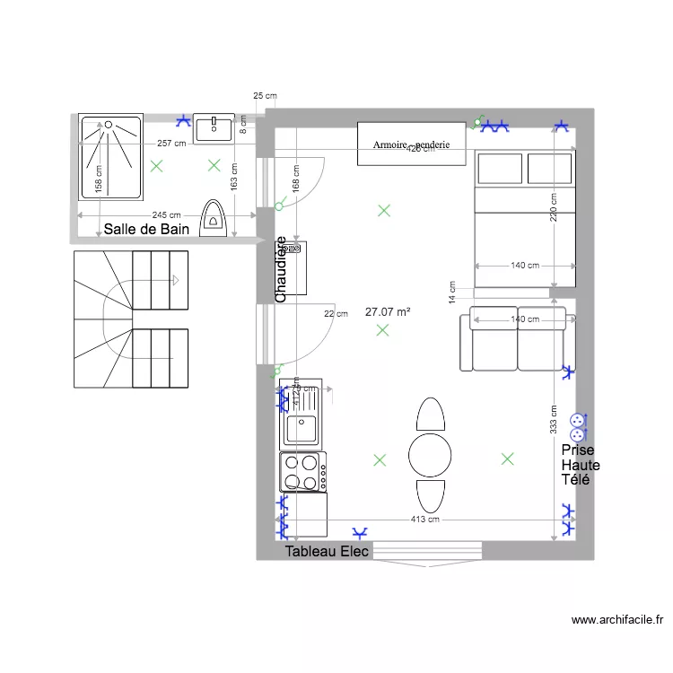 Markelbach 115 rez de chauss&eacute;e. Plan de 