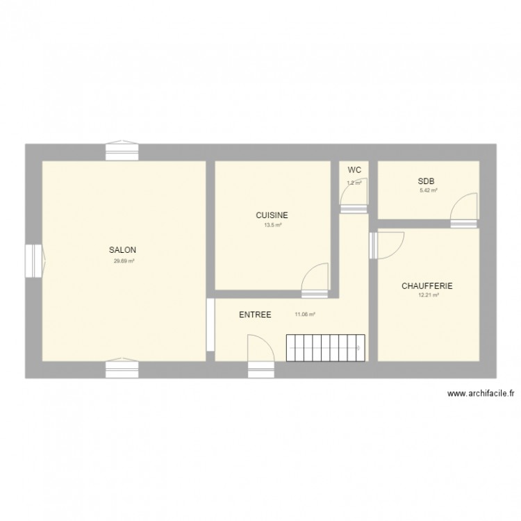 PLAN GRANGE RDC. Plan de 0 pièce et 0 m2