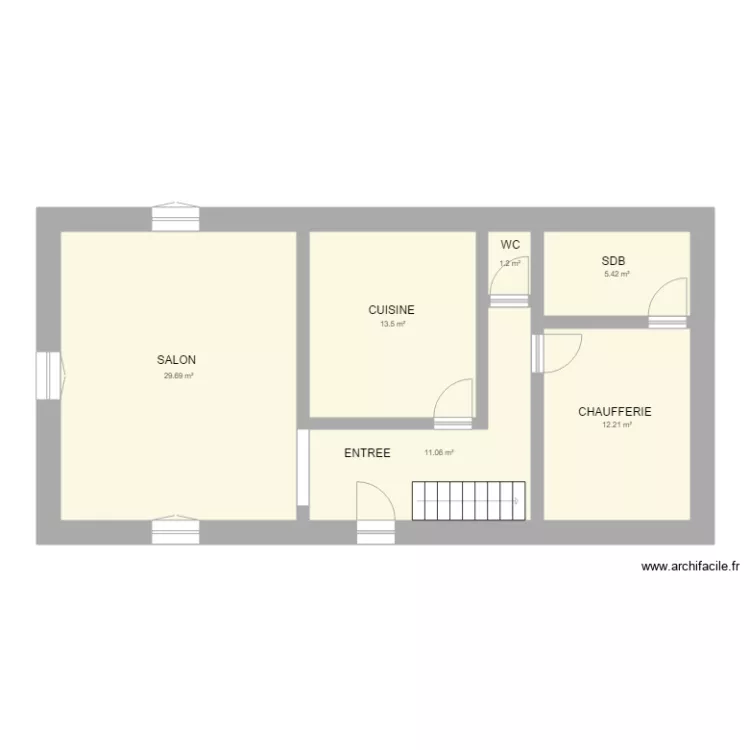 PLAN GRANGE RDC. Plan de 