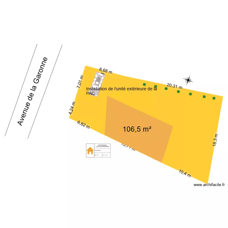 PLAN DE MASSE - DURAND. Plan de PLAN DE MASSE - DURAND. Plan de