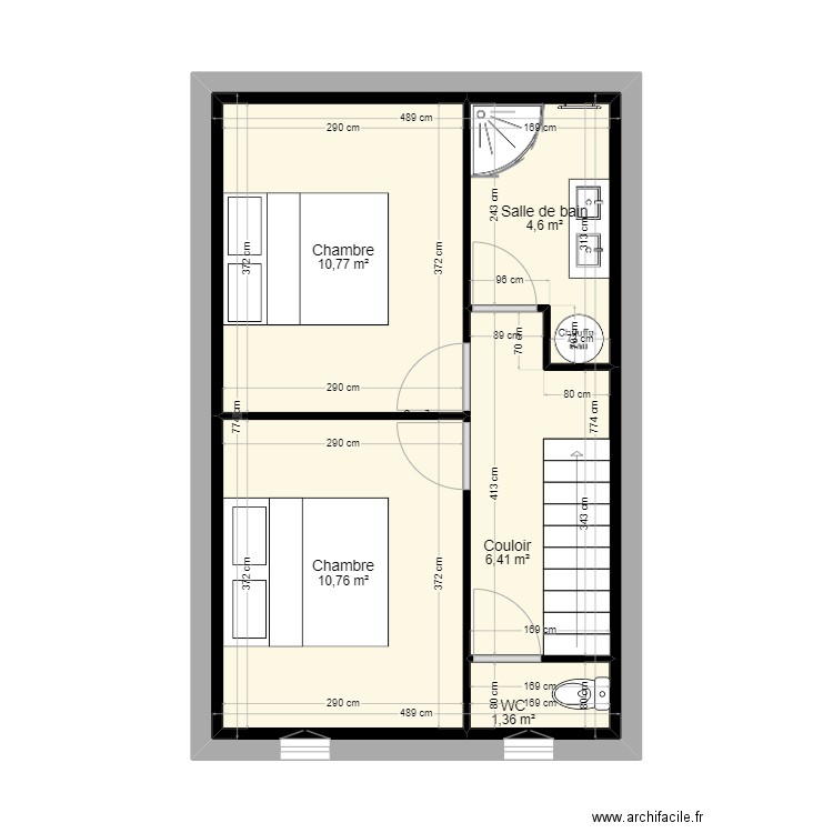 Chantier Mazeray. Plan de 6 pièces et 72 m2