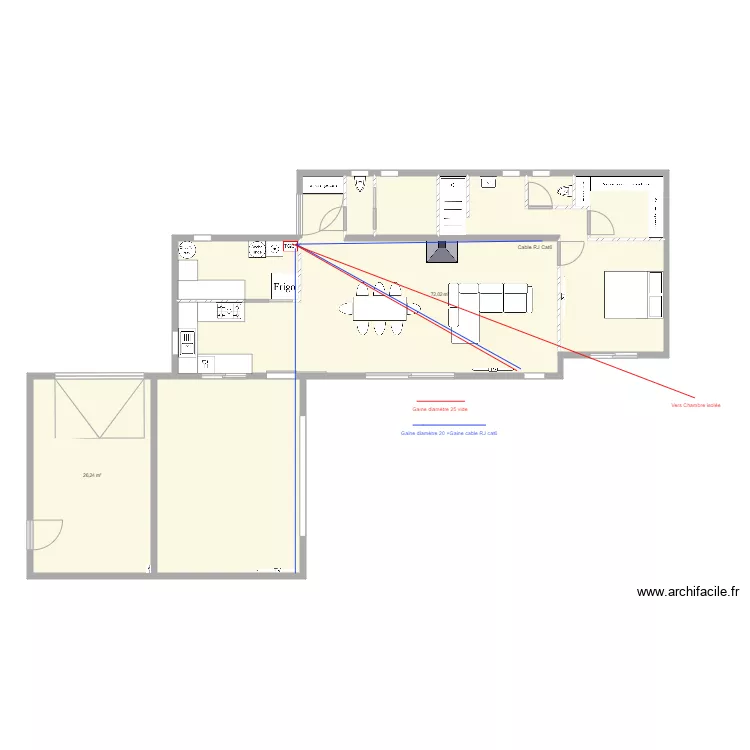 Corse maison TV et internet. Plan de 