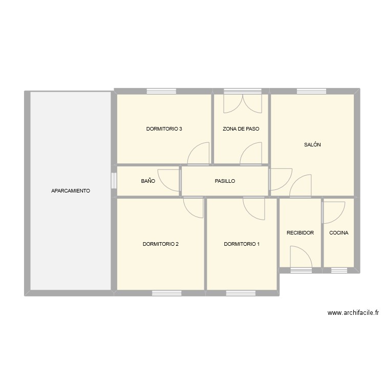 EUFEMIA MALLEN. Plan de 10 pièces et 81 m2