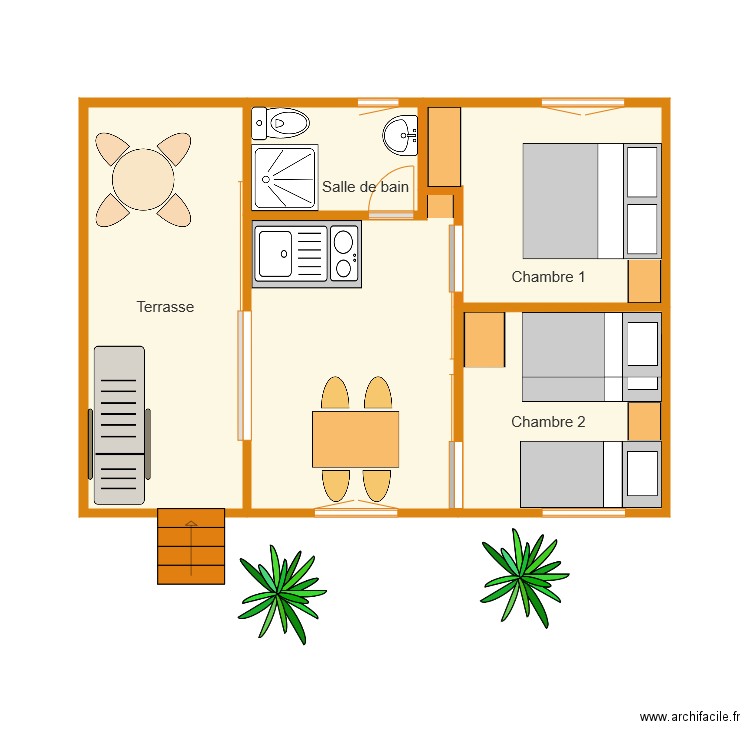 Chalet Rustique avec sanitaire. Plan de 0 pièce et 0 m2