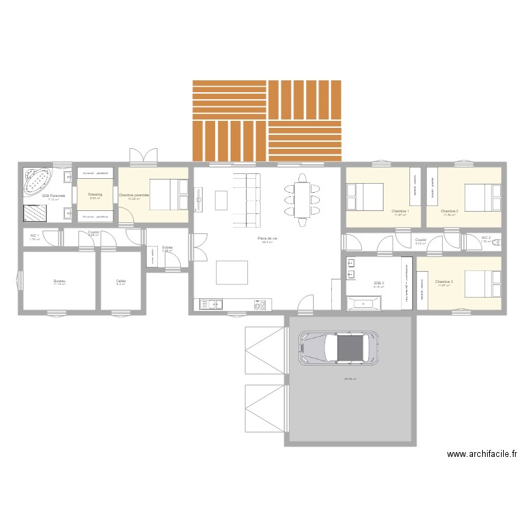 Maison K E. Plan de 0 pièce et 0 m2