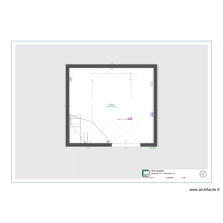 Implantation electrique sous sol St p&eacute;e sur Nivelle. Plan de 