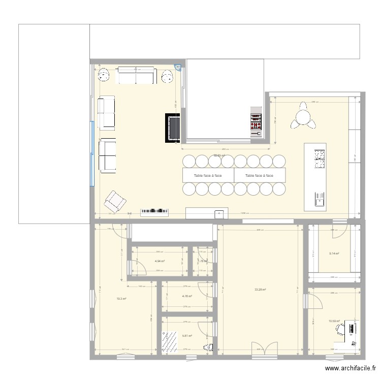 Salon Sam Cuisine. Plan de 0 pièce et 0 m2