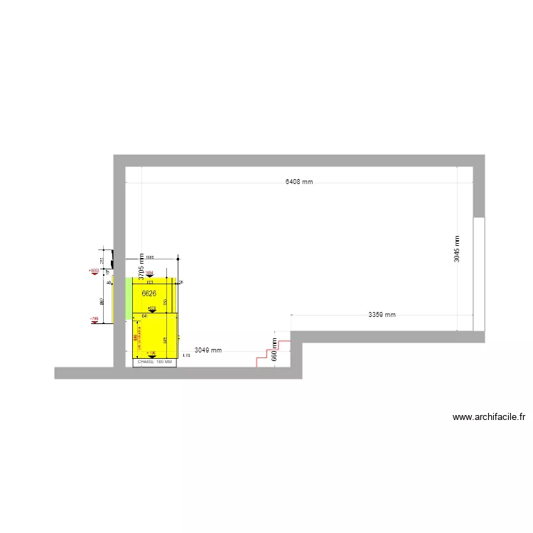 COUPE EXISTANT SIX FOUR 6626. Plan de 