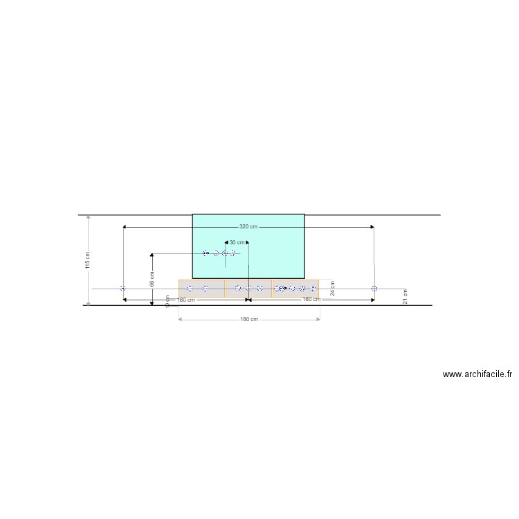 Meuble TV. Plan de 0 pièce et 0 m2