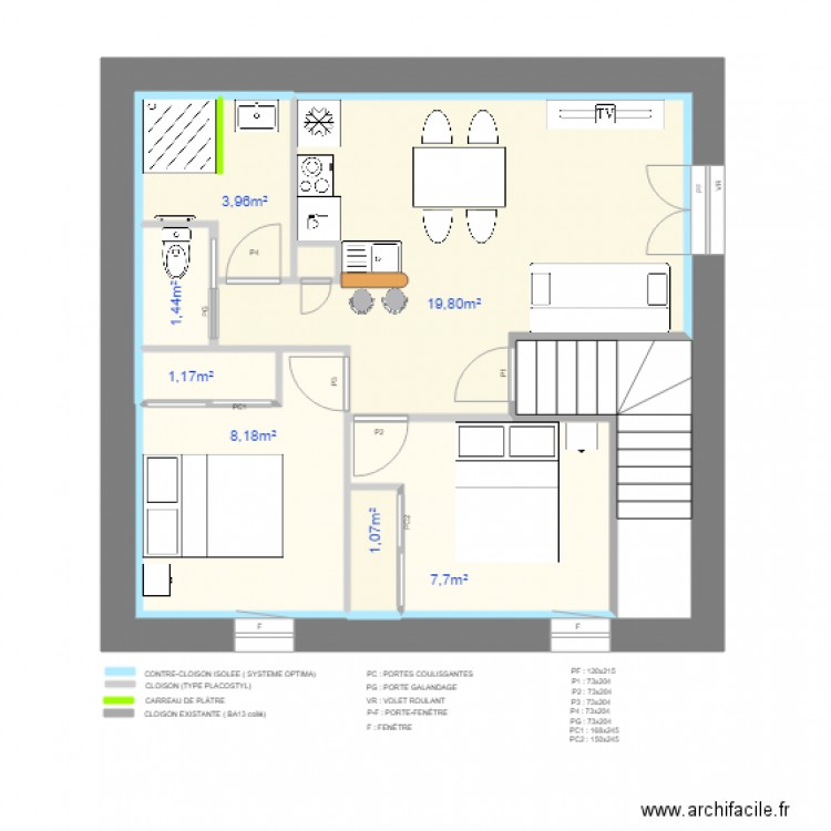 PLAN ETAGE OPTION 2. Plan de 0 pièce et 0 m2