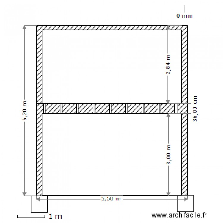 coupe plancher. Plan de 0 pièce et 0 m2