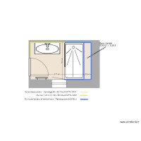 SDB 1 Mittainville avec vasque 1,05 m carrelage