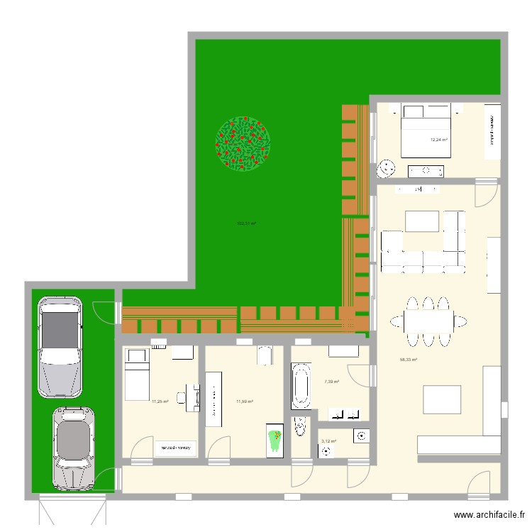 maison . Plan de 0 pièce et 0 m2