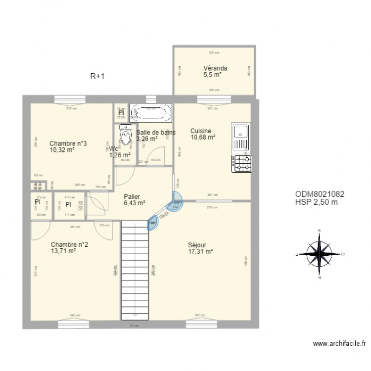 ODM8002182 1er étage. Plan de 0 pièce et 0 m2