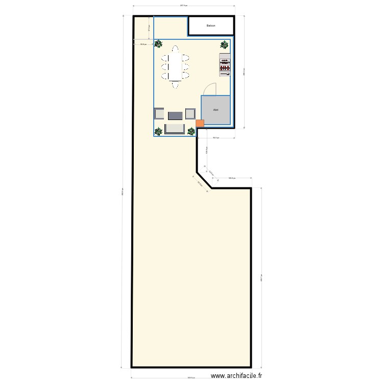 Plan terrasse toit. Plan de 0 pièce et 0 m2