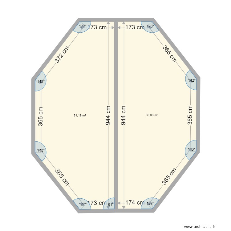 Bungalow 01. Plan de 0 pièce et 0 m2