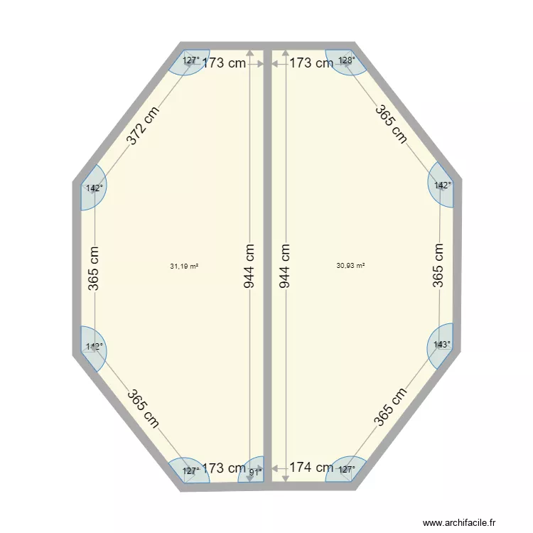 Bungalow 01. Plan de 