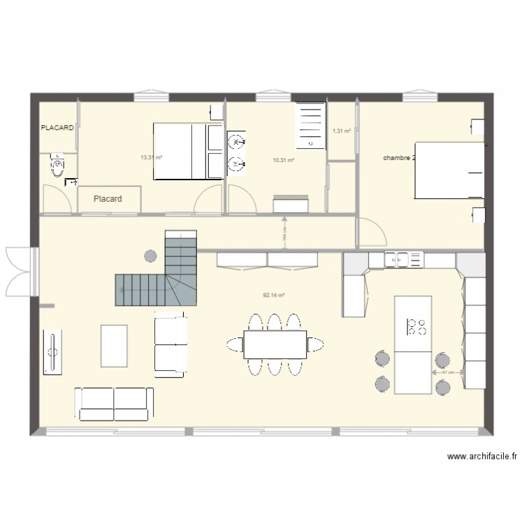RDC ESCALIER 2. Plan de 0 pièce et 0 m2