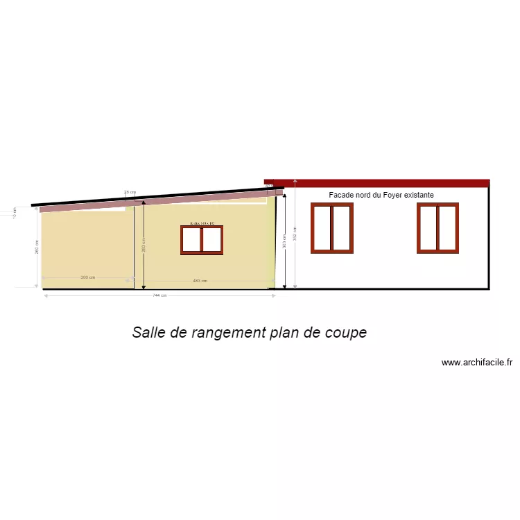 Salle de rangement plan de coupe . Plan de Salle de rangement plan de coupe . Plan de