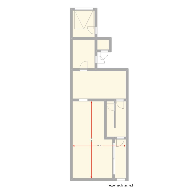 Maison Guy Lechien RDC. Plan de 7 pièces et 78 m2