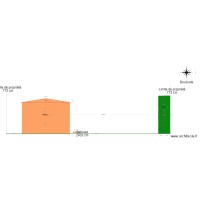 plan de coupe piscine  rectangulaire bois semi enterrée 6,2 x 3