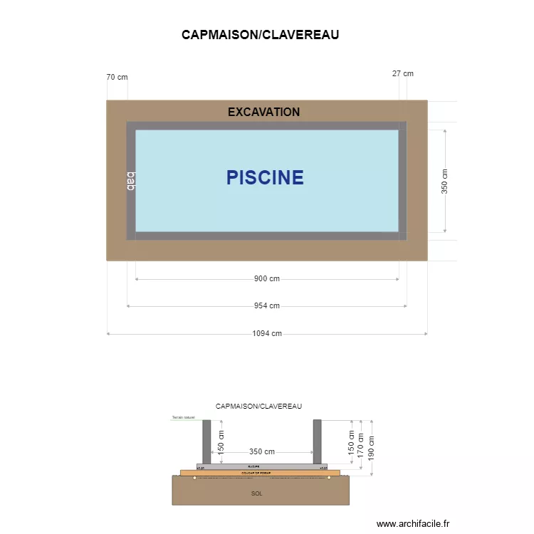 CLAVEREAU 5. Plan de 