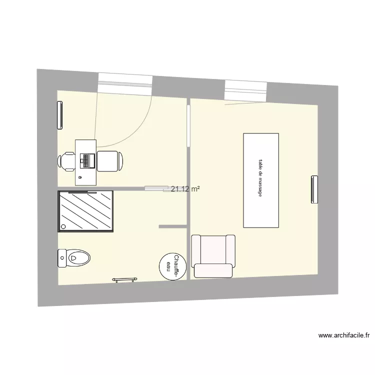 amenagement pi&eacute;ces saint abit. Plan de 