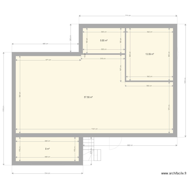 Etage 3. Plan de 10 pièces et 168 m2