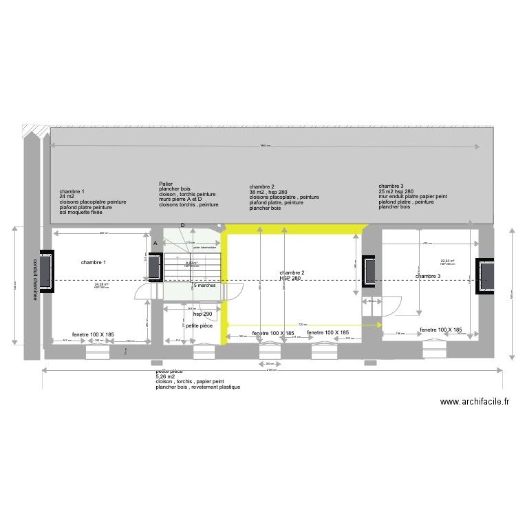 etage A a. Plan de 0 pièce et 0 m2