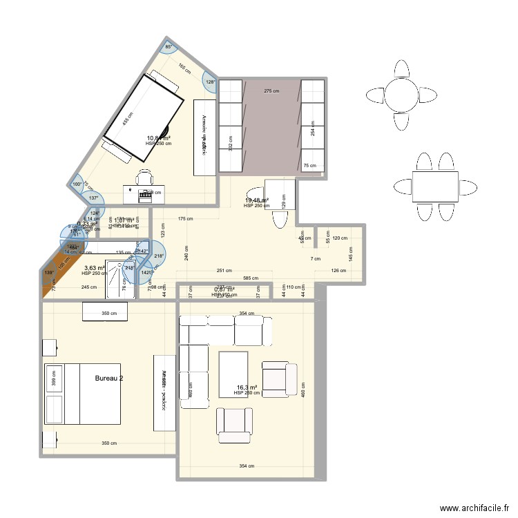 appart pg sommeillier meuble 2. Plan de 8 pièces et 66 m2