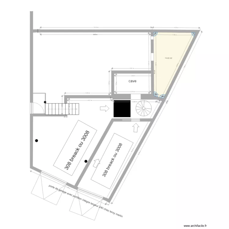 Pointe rouge entree a pied. Plan de 