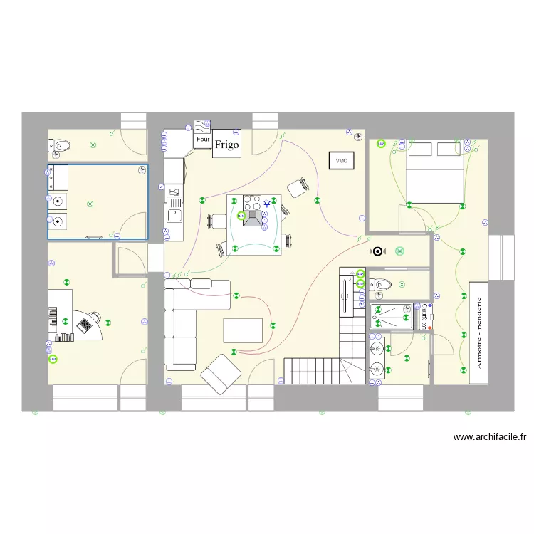 Manu 2021 meubl&eacute; &eacute;lec. Plan de 