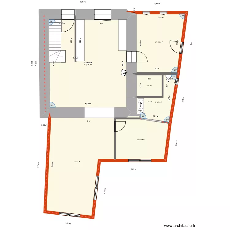 Calepinage chauffage RdC. Plan de Calepinage chauffage RdC. Plan de